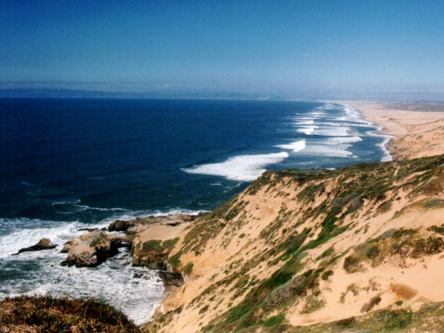 view of the coastline and cliffside of Point Sal beach in Guadalupe, CA